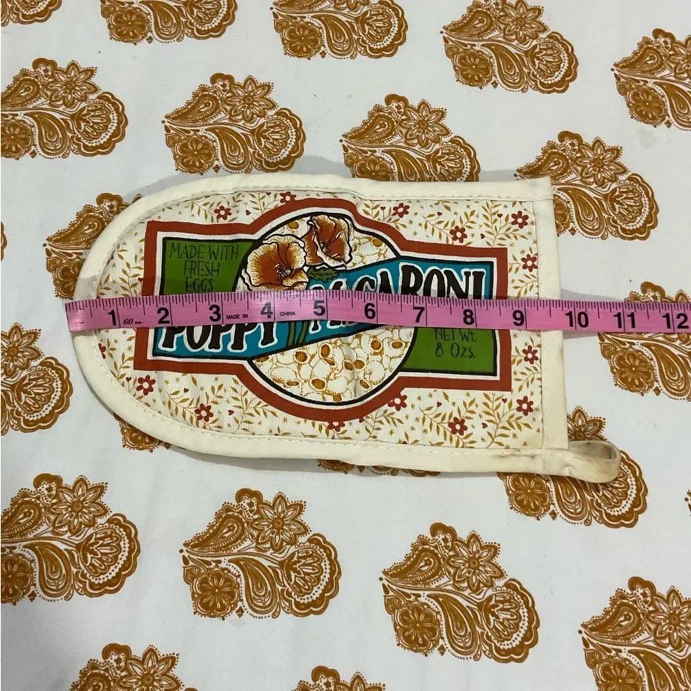 Vintage 1970s Cannon Potholder & Kitchen Mitt Dish Hand Towel Set Made in USA